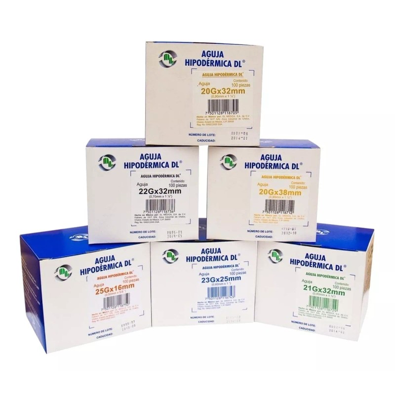 DL 200 Agujas HiPodérmicas 25x16 Envío Gratis