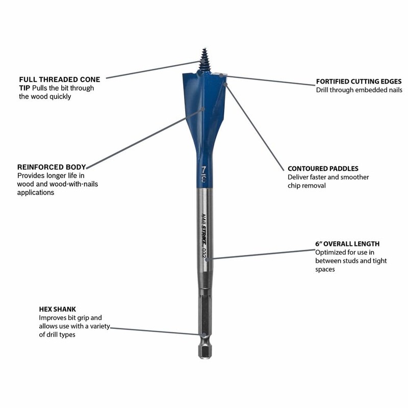 Bosch NS5003 3 pc. Nail Strike Wood-Boring Bit Set