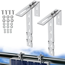 STFALI Pack of 2 Hooks for Bracket Balcony Power Station, Solar Panel Holder Hook, Balcony Bracket for Solar Panels Hooks, Brackets for Square Balcony Terrain Solar Mounting No Drilling (Thickness 3
