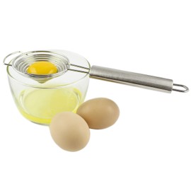 Zoie + Chloe Stainless Steel Egg Separator Strainer - Egg Yoke Separator - Egg White Separator Filter
