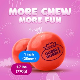 Gumballs for Gumball Machine - 1 Inch Large Bubble Gumballs - Pink Lemonade Flavored Bubble Gum - Pink Gumball - Kids Chewing Gum - Bulk Gum Balls 1.7 Lb - Vending Machine Refill