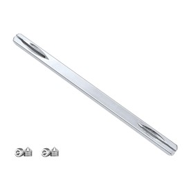 Square spindle 8 mm x 150 mm for door handle - 8 mm handle pin for door handle, square key for handle set, square for pin door handle, door handle, for door lock, interior door, with 4 pieces M6 screws