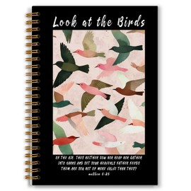 Foritho Christian Bird Notebook, Bible Verse Journal, Religious Prayer Journal for Writing, Scripture Matthew 6:26 Journal Journaling, Spiral Notebook 5.5x8.3 Inch