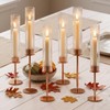 Gold Hurricane Candle Holders for Candlesticks, Set of 3, Tall