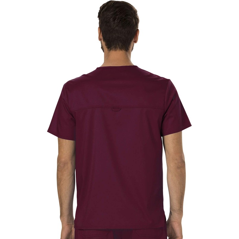 Cherokee Men's V-Neck Top, Wine, Large