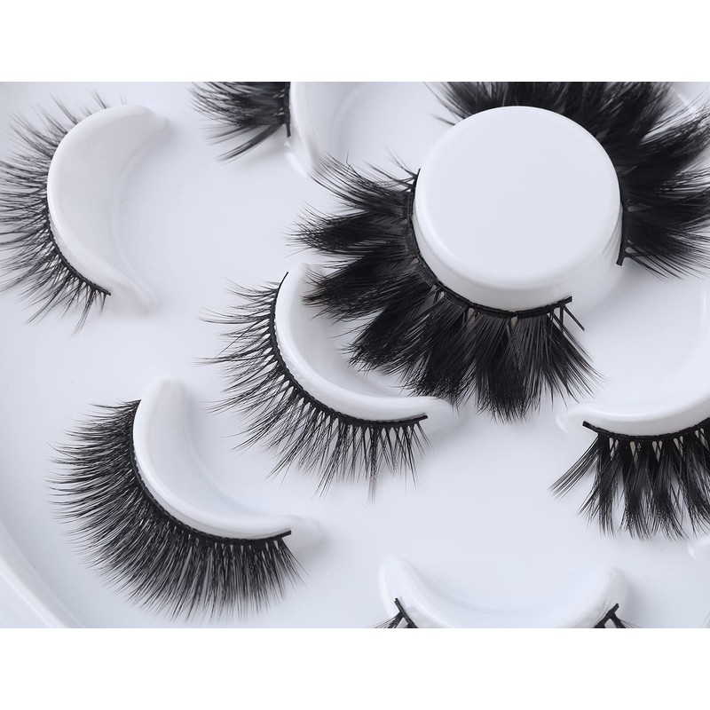 7 Pairs of 3D False Eyelashes, 6D Natural Thick Handmade