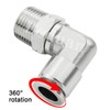 Beduan Push to Connect Fitting Elbow, 1/4" Tube OD x