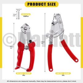 Mardatt 102Pcs Bicycle Chain Cutter Crimper Repair Tool with 100Pcs Bike Brake Cable Cap End Tips, 2 in 1 Wire Nipper Cutters and Bike Cable Puller, Line Chains Remover Kit for Road Mountain Bicycles