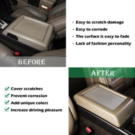 PIUGILH Car Interior Armrest Box Frame Cover Trim Fit for Hummer H2 2003-2007,Center Console Armrest Box Storage Box Cover Slot Sticker Car Accessories