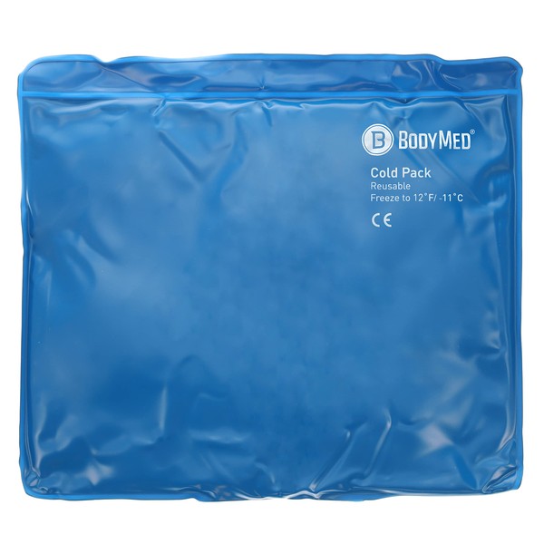 BodyMed Blue Vinyl Cold Packs – Reusable Flexible Ice Pack for Injuries – Cold Gel Pack – Standard Size, 14 in. x 12 in.