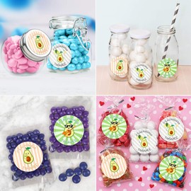 144pcs Fruit Avocado Happy Birthday Favors Sticker Labels - Summer Fiesta Party 1.4in Round Thank You Stickers - Happy Avocado Holy Guacamole Party Favors