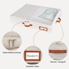 MEKOTRIN Waterproof Underbed Storage Box with Transparent Lid, Leather Handles,