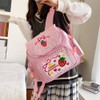 Sothuba Kawaii Strawberry Embroidery Backpack for Girls Teens Students School