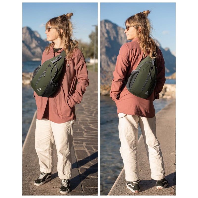 WATERFLY Sling Backpack Sling Bag Shoulder Backpack Shoulder Bag Adjustable