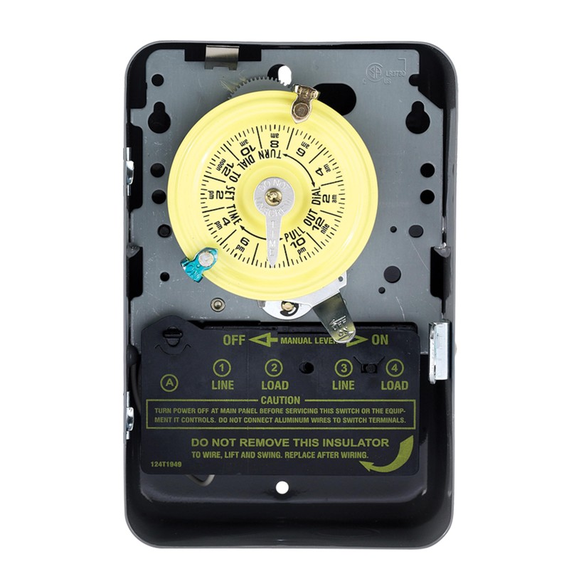 Intermatic T103 24-Hour Mechanical Timer Switch - 120V DPST, Indoor