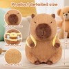 Kayuneed Cute Capybara Cuddly Toy with Abeilles - 23 cm