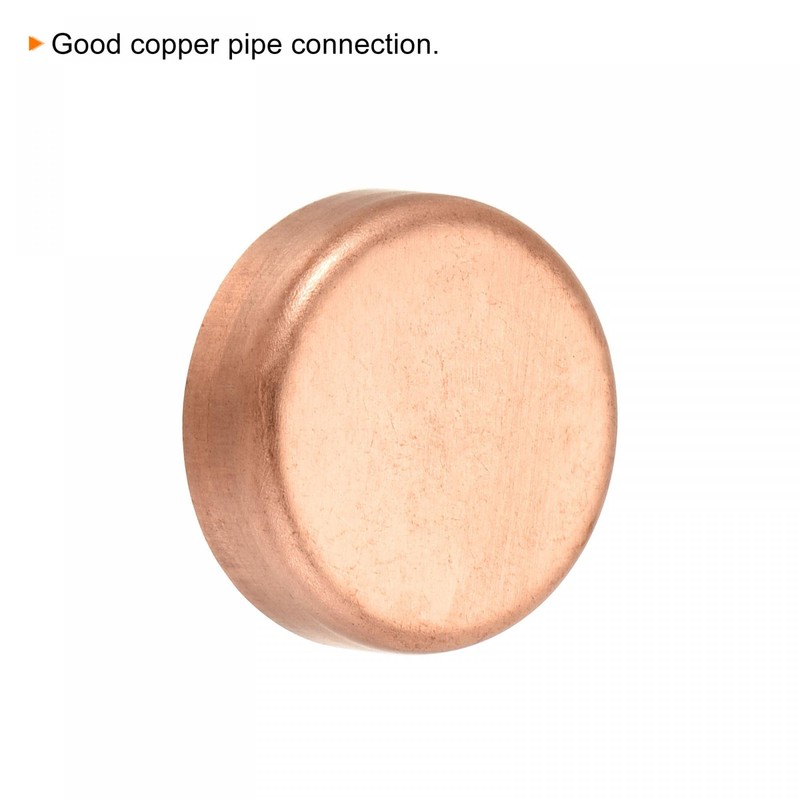 sourcing map Pack of 3 Copper End Cap Plug Connector