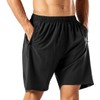HMIYA Men's Sports Shorts, Quick-Drying Shorts with Zip Pocket