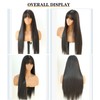 Glueless Wear and Go Straight Wigs with Bangs 6x4 Lace