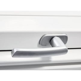 Original Roto window handle, window handle for roof windows of the R6 and R8 series, plastic, colour: silver