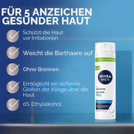 NIVEA MEN Sensitive Soothing Shaving Gel for Men 200 ml