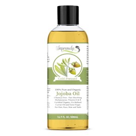 SUPREMELY Supremely Golden Jojoba Oil Cold Pressed & Certified Organic for Hair Skin Face Care 500ml
