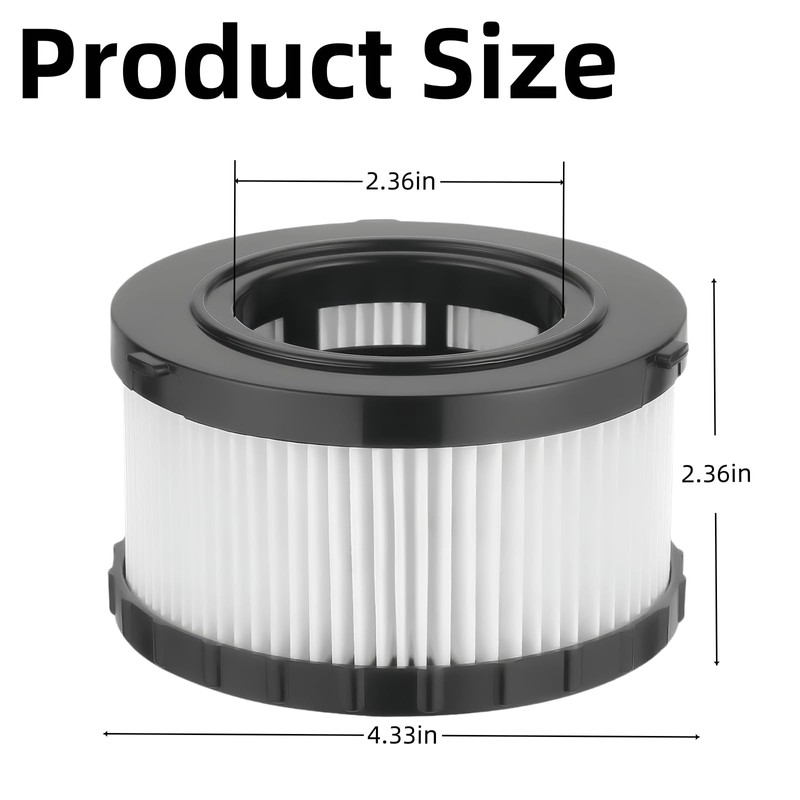 6 Pack DC5151H Replacement HEPA Filter Compatible with DEWALT DC5151H