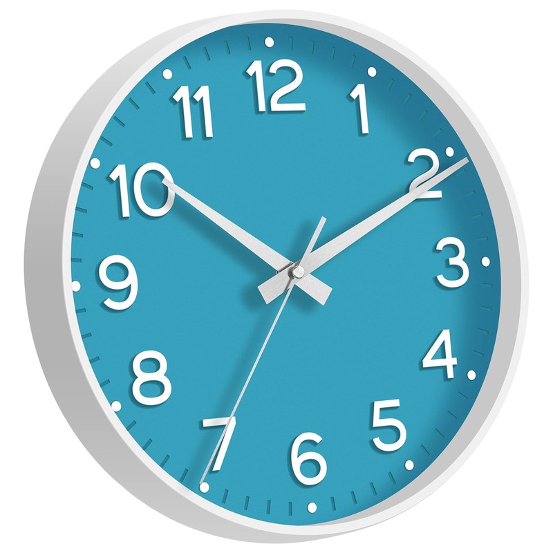 Roymnie Wall Clock, 10 Inch Silent Wall Clocks Battery Operated-Modern