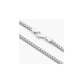 Verona Jewelers 925 Sterling Silver 3MM 4MM 5MM Solid Franco Chain Necklace, 925 Round Box Link Rhodium Franco Necklace, Mens Sterling Silver Necklace, Mens Link Necklace, Metal, not known