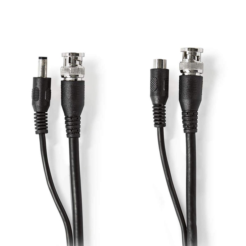 NEDIS CCTVCA10BK100 CCTV Security Cable BNC/DC | RG59 | 10