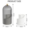 Wekity Toothbrush Holder with Sliding Lid, 360° Rotating Makeup Brush