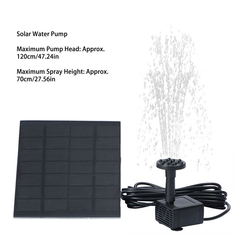 Solar Water Pump Maximum 120cm Head 70cm Height Dry Operation