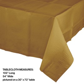 Creative Converting Glittering Gold Paper Tablecloths, 3 ct