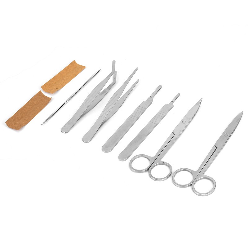 7 Pcs Biological Anatomical Tool Dissecting Scissor Hilt Tweezer Forcep