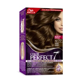 Wella Colour Perfect 7 100% Cobertura de Canas 4/77-Castaño aterciopelado