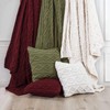 HiEnd Accents Cable Knit Soft Wool Throw Blanket - 50X60 Sage Green