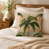 Retro Palm Tree Throw Pillow Cover 24x24 Inch Tropical Cushion
