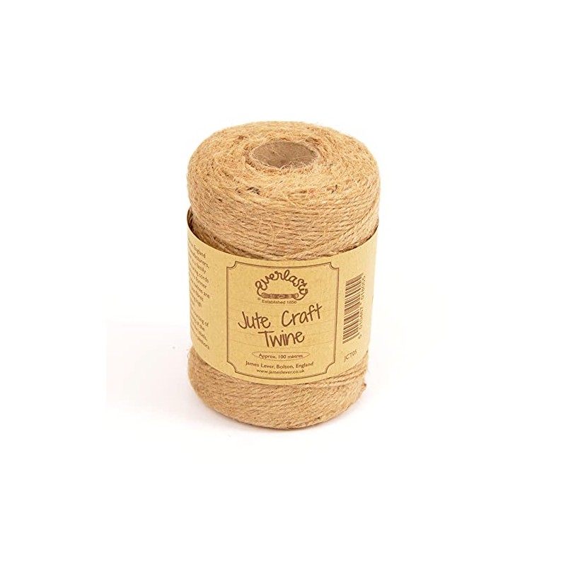 EVERLASTO NATURAL COLOURED JUTE CRAFT TWINE 100M SPOOLS (NATURAL)