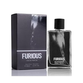 Furious Eau De parfum for Men - Woody Aromatic Cologne - Top Notes of Cardamom, Lemon, Orange, Fir & Sea - Base Notes of Brazilian Rosewood & Oakmoss with Musk & Sandalwood - Elegant 100ml Bottle