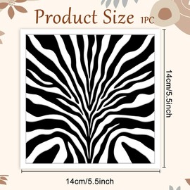 CHGCRAFT Zebra Print Pattern Clay Texture Sheet Silicone Clay Texture Mat DIY Tools for Earrings Jewelry DIY Making Crafts 5.5 × 5.5 in