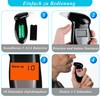 Alkoholtester Polizeigenau, Professioneller tragbarer Alkoholtester mit 30 Mundstücke, Promilletester für