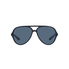 A|X ARMANI EXCHANGE Men's AX4133S Round Sunglasses, Matte Blue/Dark Blue, 60 mm