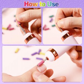 105pcs Small Sanding Bands Nail Drill Bits, Mini Sanding Bands for Nail Drill, 80#120#240#180# Fine Grit Nail File for Acrylic Nails Drill Bits Nail Tech Gel Manicures Pedicure with 3.1mm Mandrel Bit