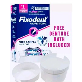 Fixodent 50 Tube Fixodent Professional Ultimate Denture Adhesive Cream .35oz Pocket+ Cup