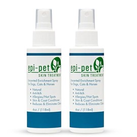 EPI-PET Veterinary Formulated Dog Hot Spot and Dog Itch Spray, Pet Skin Treatment Spray for Allergies, Deshedding and Redness, Use it as Skin and Coat Conditioner 4 oz (Pack of 2). Unscented