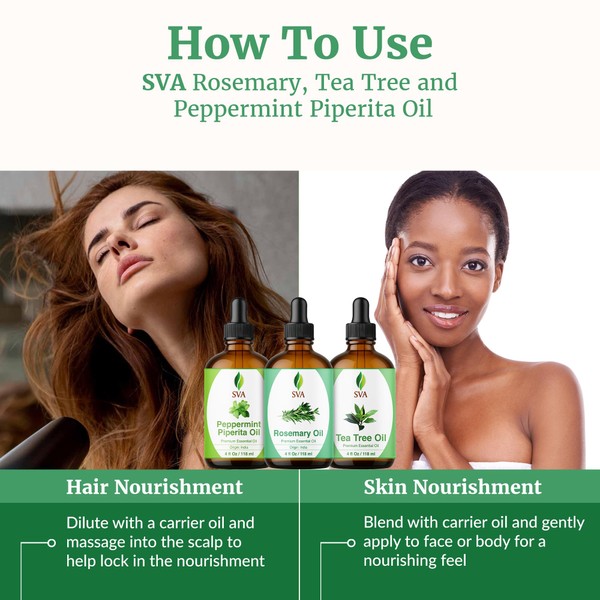 SVA ORGANICS SVA Rosemary, Tea Tree and Peppermint Essential Oil