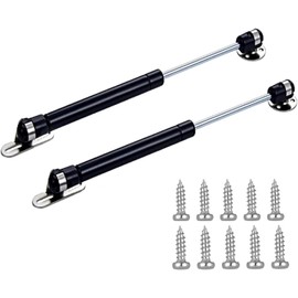 6" Length Gas Strut, 30N/7 lb Hydraulic Air Prop Lift Support Cabinet Hinge Kitchen Cabinet Door Air Spring Door Impact Cabinet Hinge Black, (2 Sets)