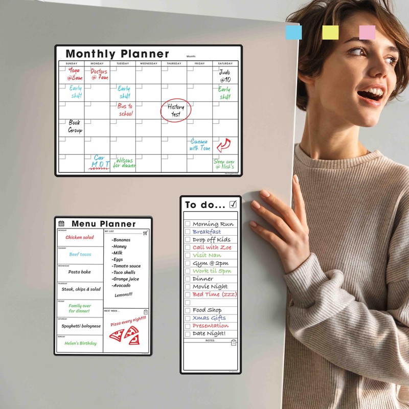 TMS Weekly Planner Set #2 - Magnetic Dry Erase Whiteboard