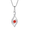 FATACI Women Pendant Necklace, 925 Sterling Silver 5A Cubic Zirconia