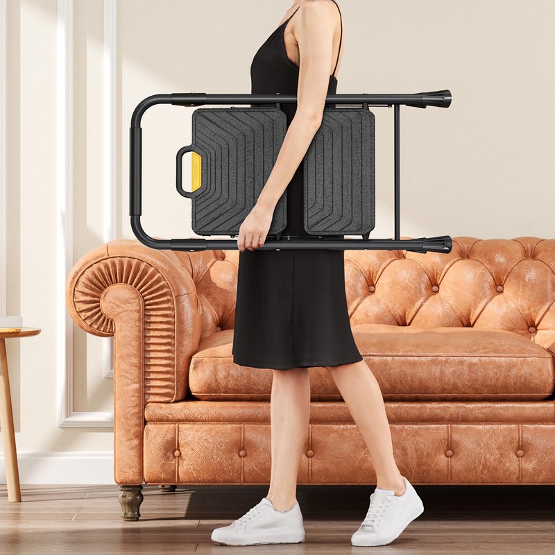 KINGRACK 2 Step Ladder, Sturdy Steel Step Stool with Anti-Slip